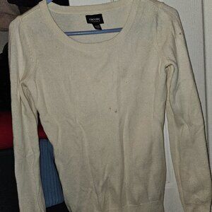 Nicole Off White 100% Cashmere sweater Small